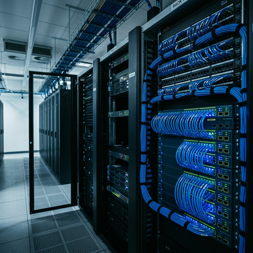 Gigabit Server Rack & Structured LAN Cabling
