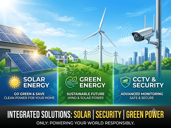 Hardware, Solar & Green Energy Solutions - CCTV, Solar Lighting, Power Systems