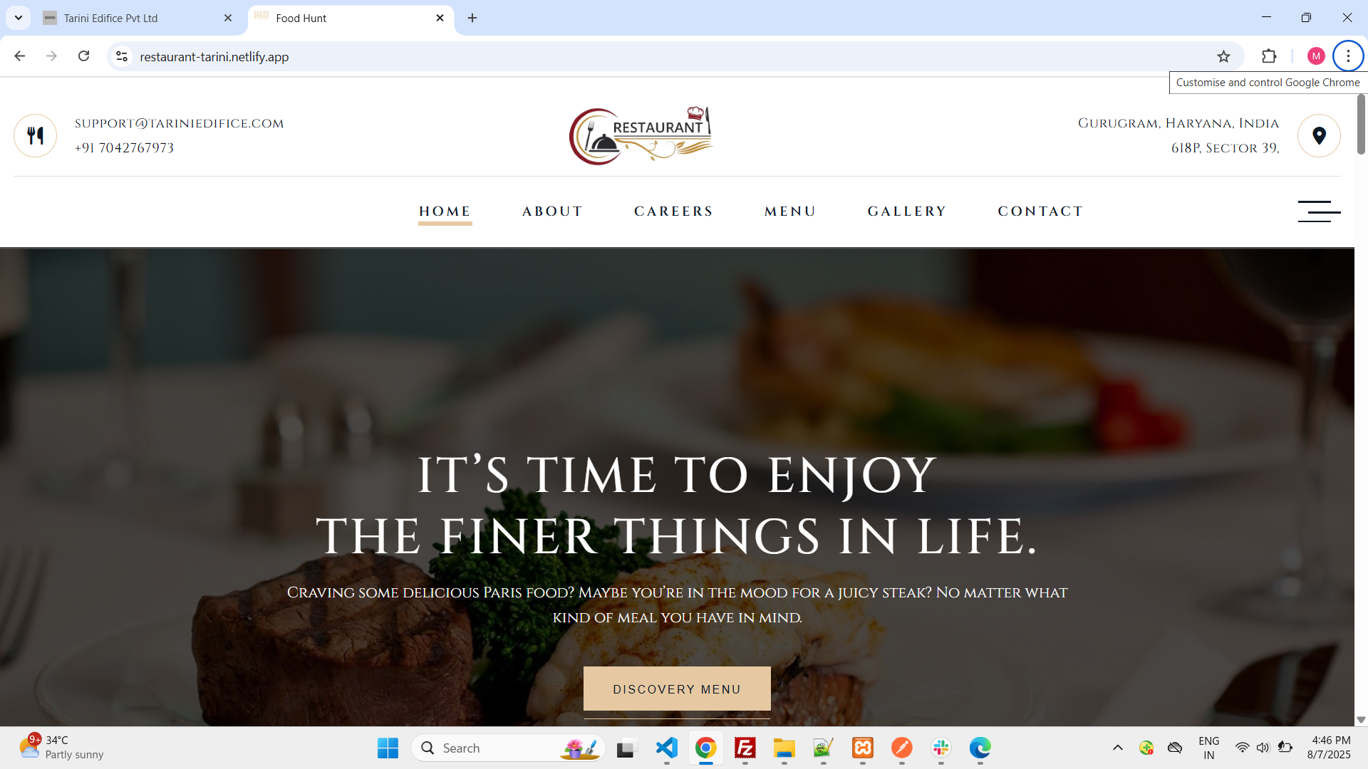 Restaurant Website