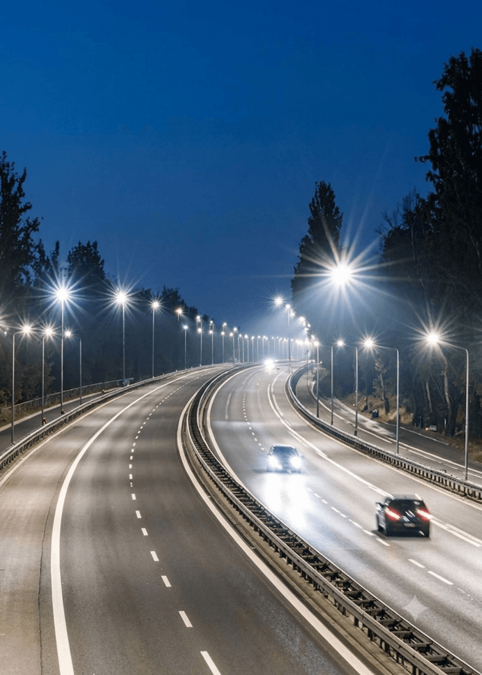 Hillside High-Elevation Solar Streetlight Grid